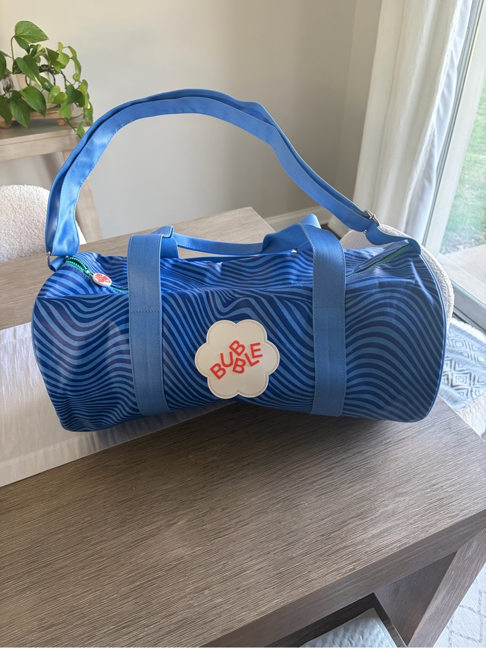Bubble Skincare Blue Travel Duffle Bag